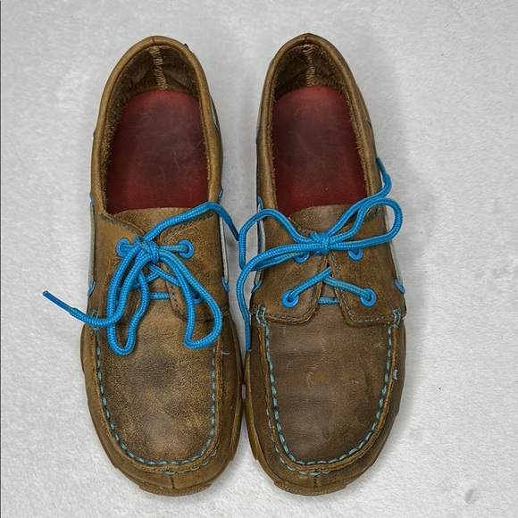 Twisted X Men’s Leather Boat Shoe Driving Moccasin 5.5 - Picture 1 of 10